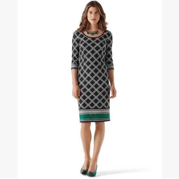 White House Black Market Dresses Nwt Whbm Windowpane Geometric